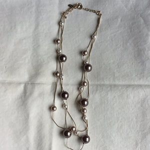 Premier jewelry. Peach/ tan. Multi layered necklace.